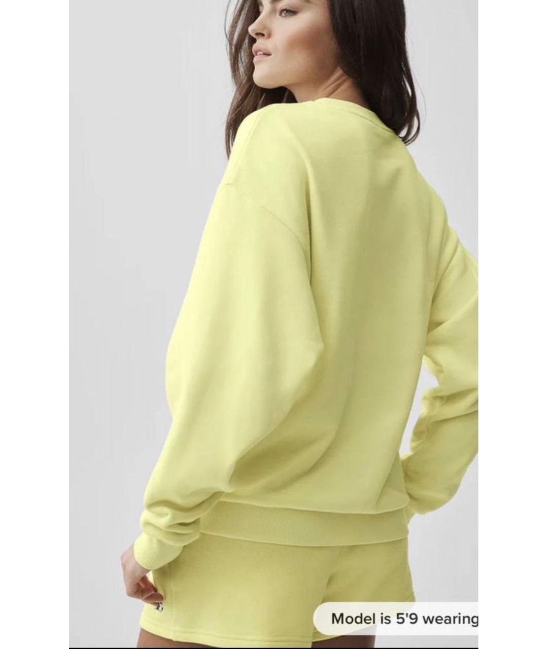 ALO YOGA Желтый хлопковый костюм с брюками, фото 3