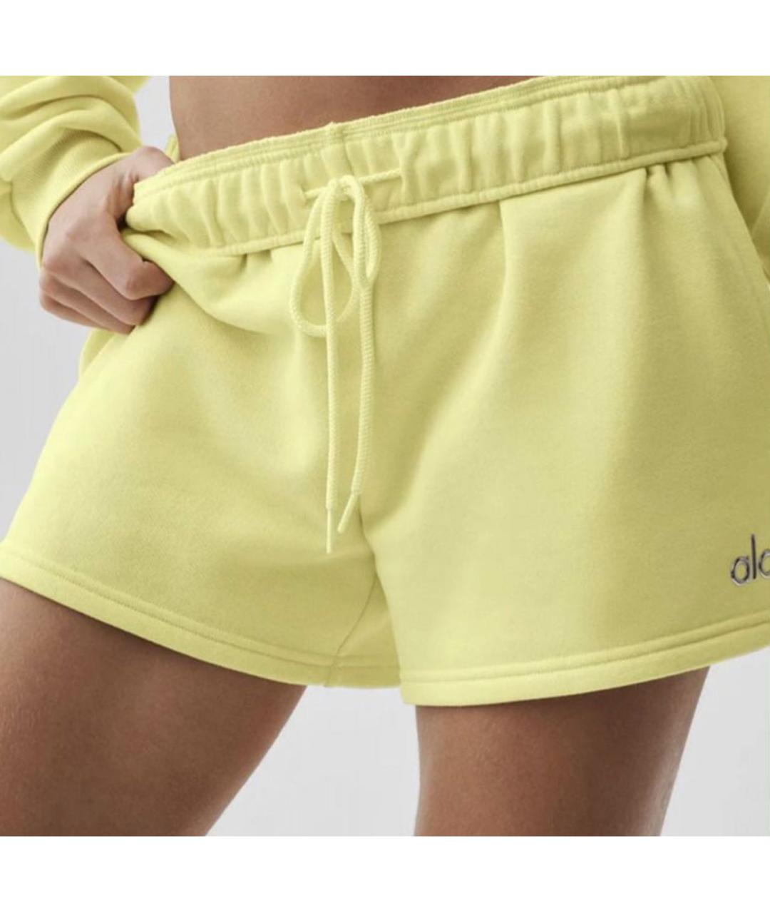 ALO YOGA Желтый хлопковый костюм с брюками, фото 4