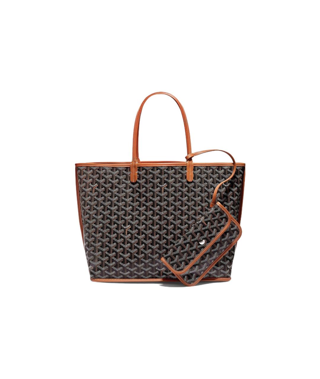 GOYARD Коричневая кожаная сумка тоут, фото 2