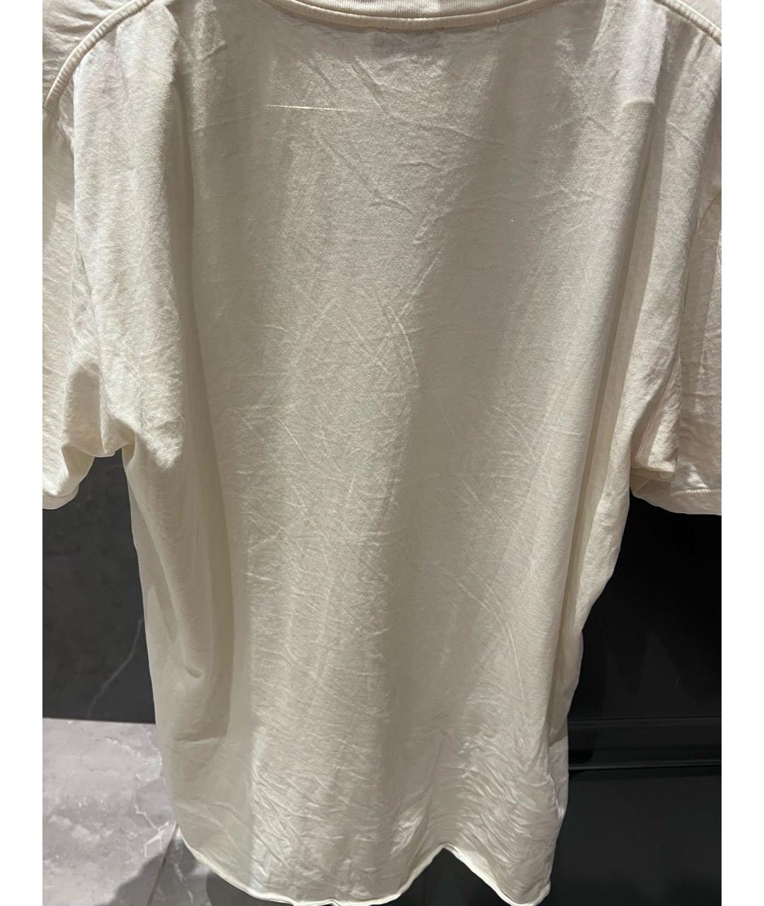 SAINT LAURENT Белая хлопковая футболка, фото 2