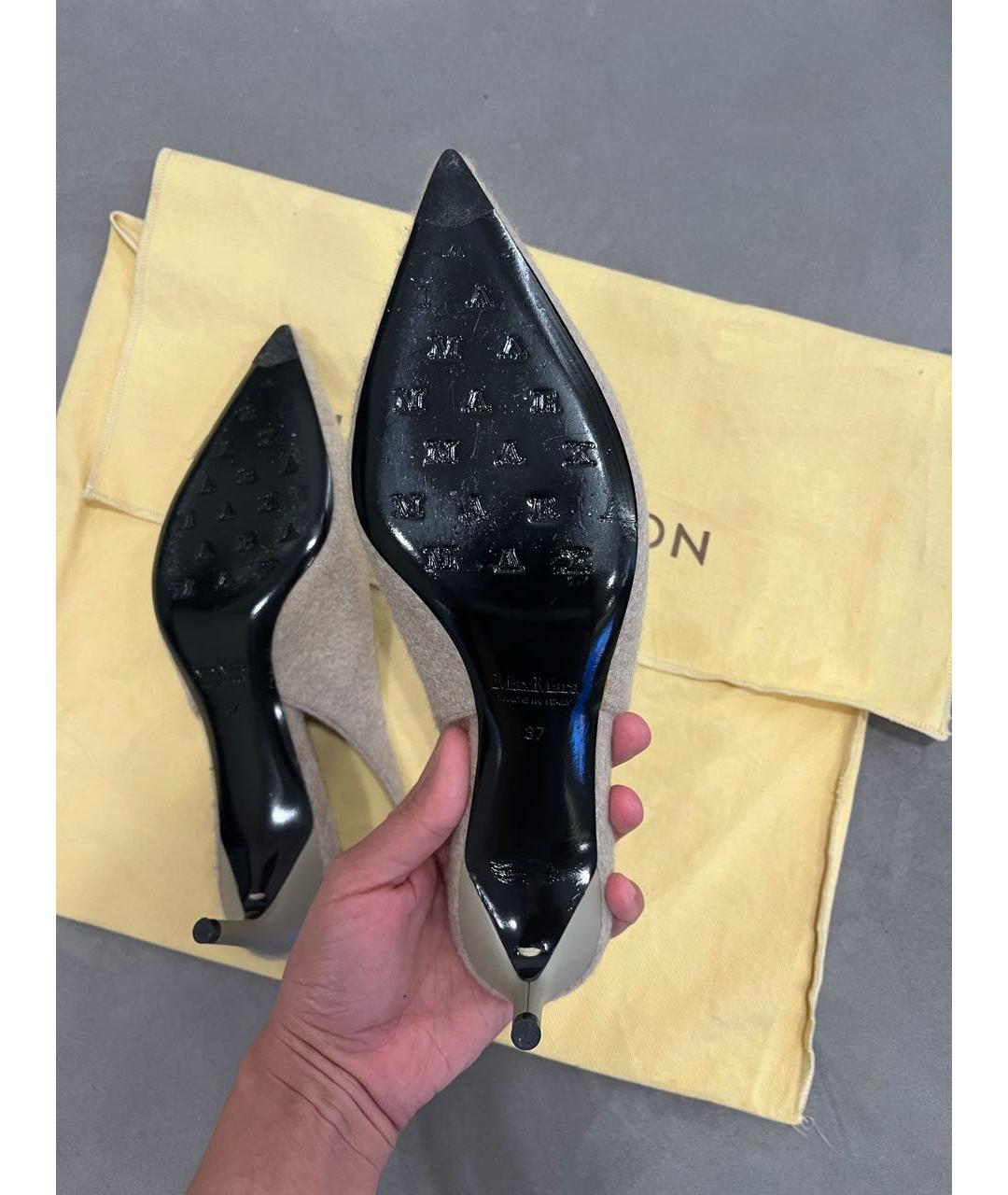 MAX MARA Бежевые туфли, фото 4