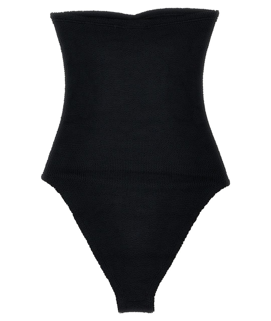 HUNZA G Черный полиамидовый купальник, фото 2