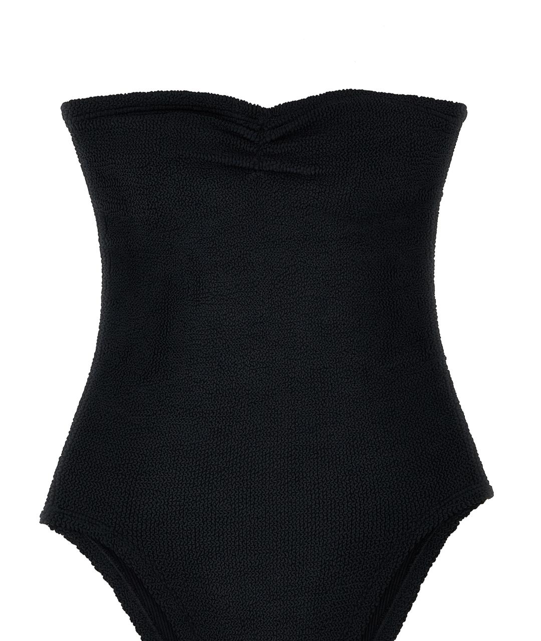 HUNZA G Черный полиамидовый купальник, фото 3