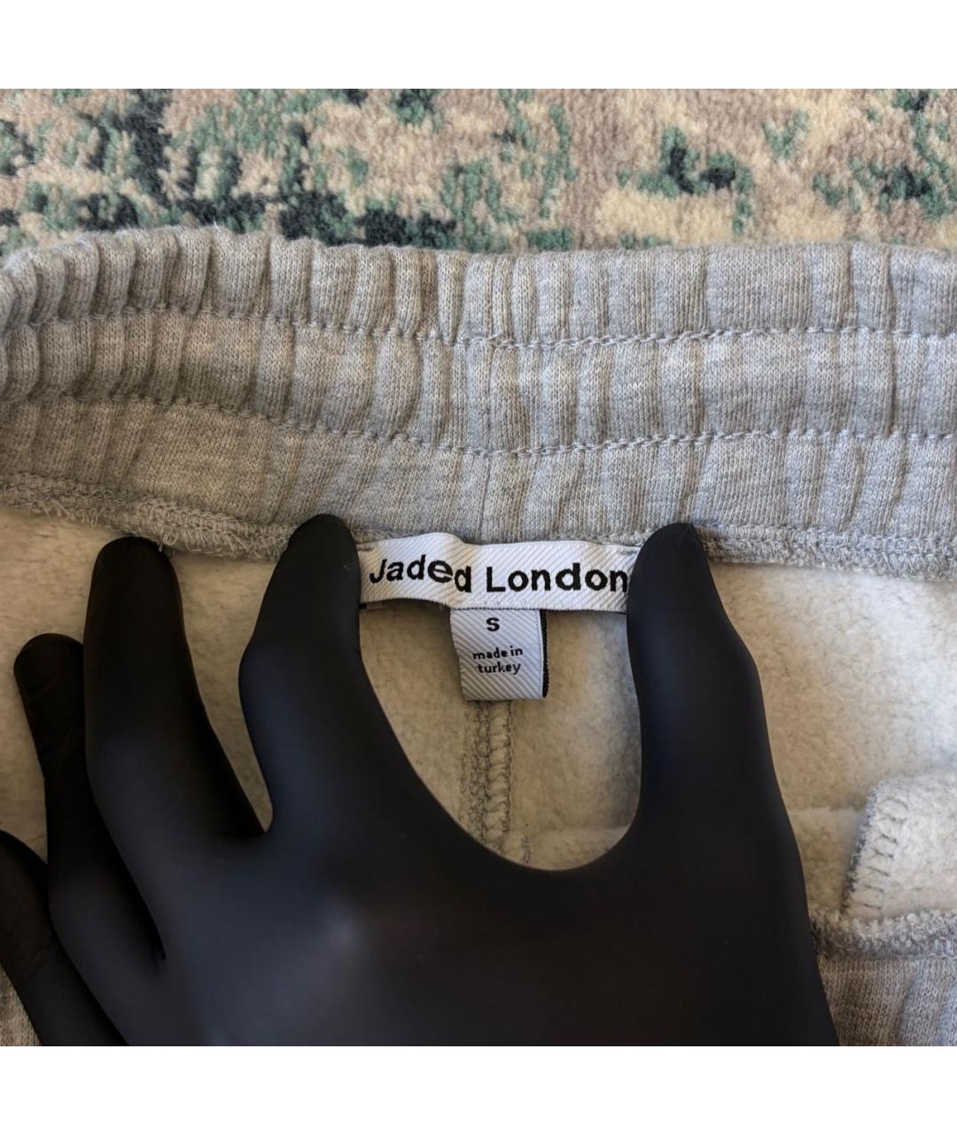JADED LONDON Серые хлопковые повседневные брюки, фото 7
