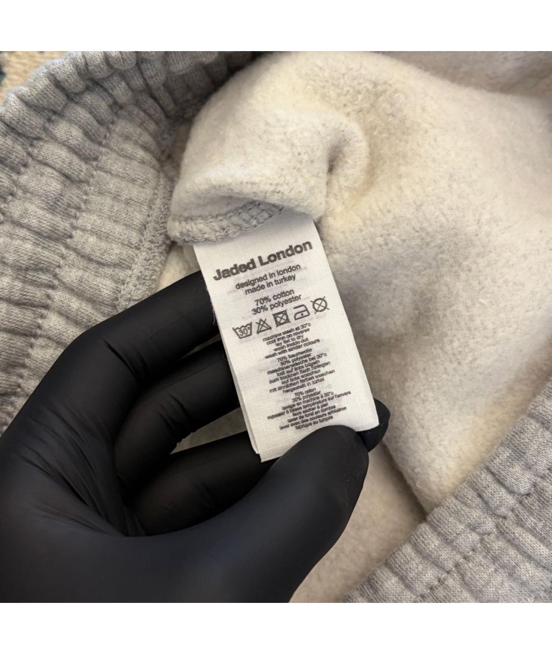 JADED LONDON Серые хлопковые повседневные брюки, фото 8