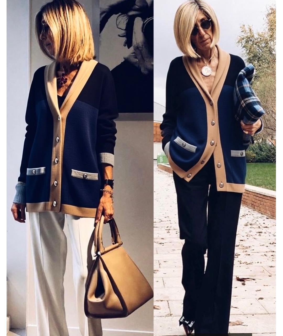 CHANEL Темно-синий кашемировый кардиган, фото 6