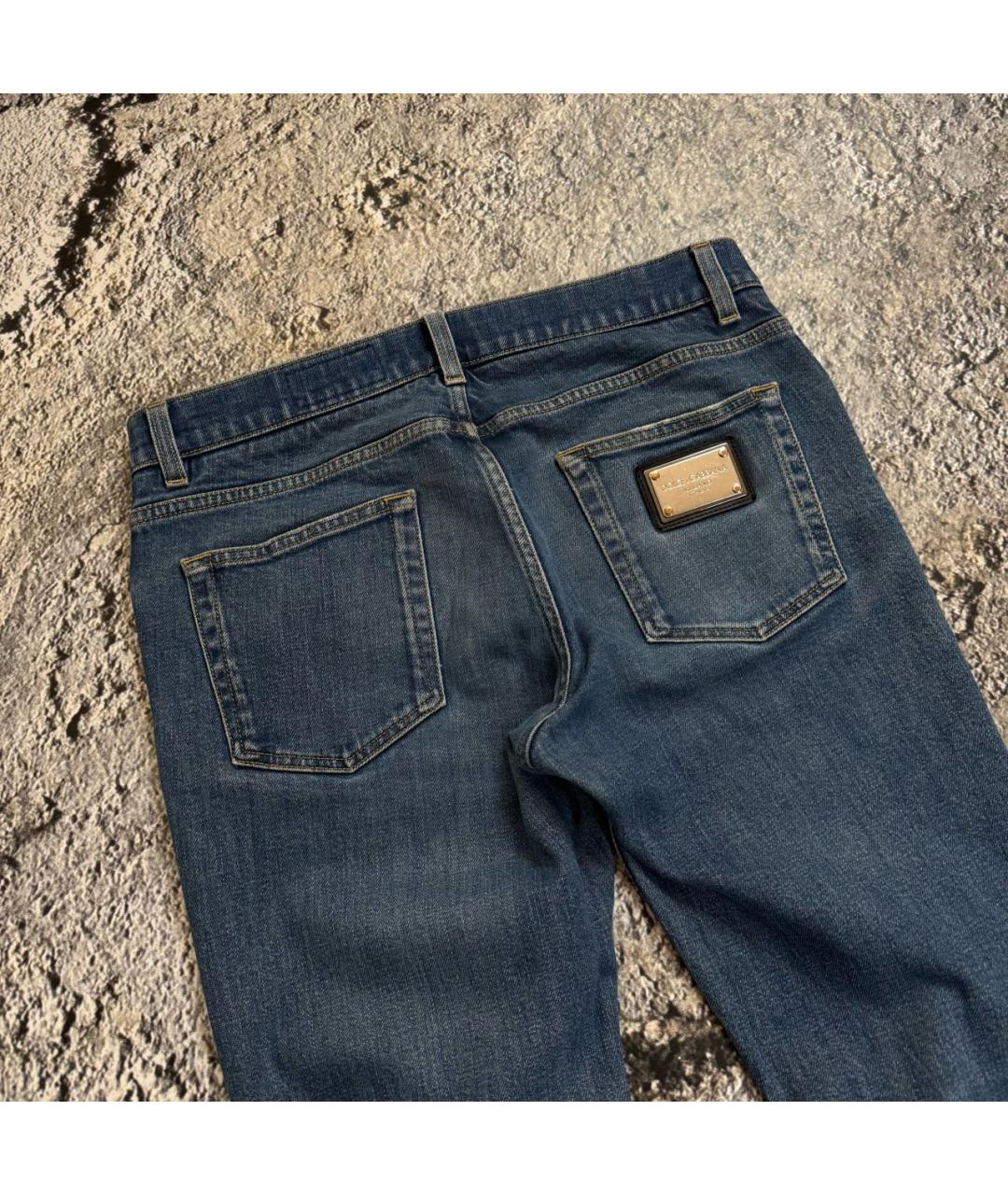 DOLCE&GABBANA Синие хлопко-эластановые джинсы скинни, фото 7