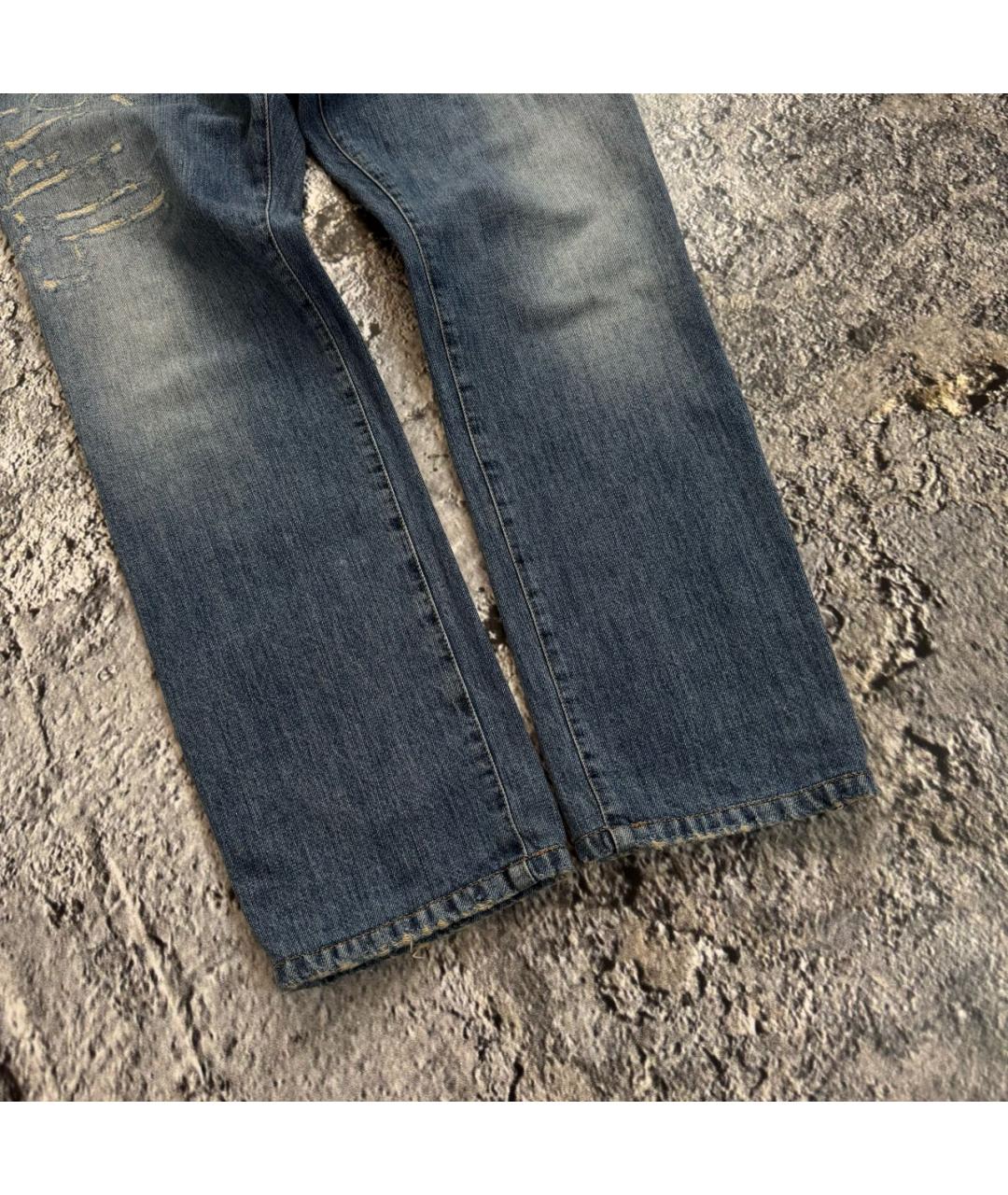 DOLCE&GABBANA Голубые хлопковые прямые джинсы, фото 5