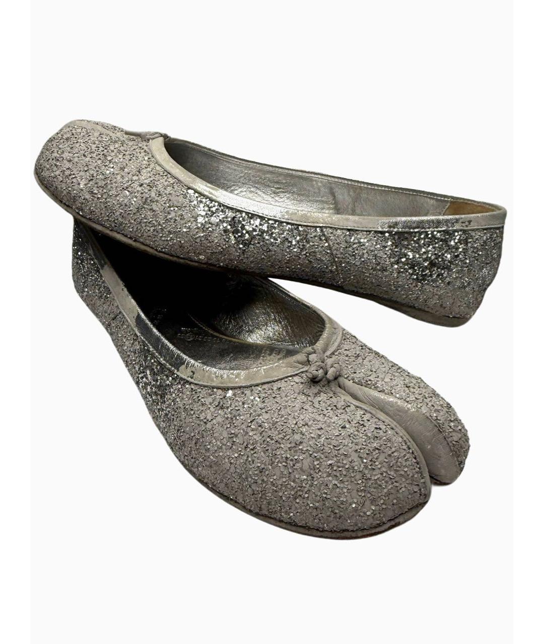 MAISON MARGIELA Серебряные балетки, фото 3