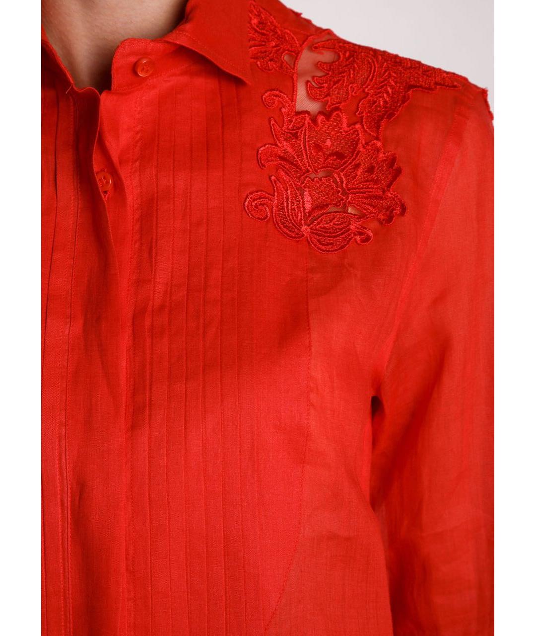ERMANNO SCERVINO Красная льняная блузы, фото 5