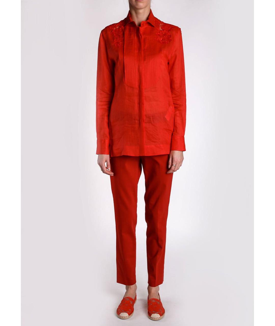 ERMANNO SCERVINO Красная льняная блузы, фото 2