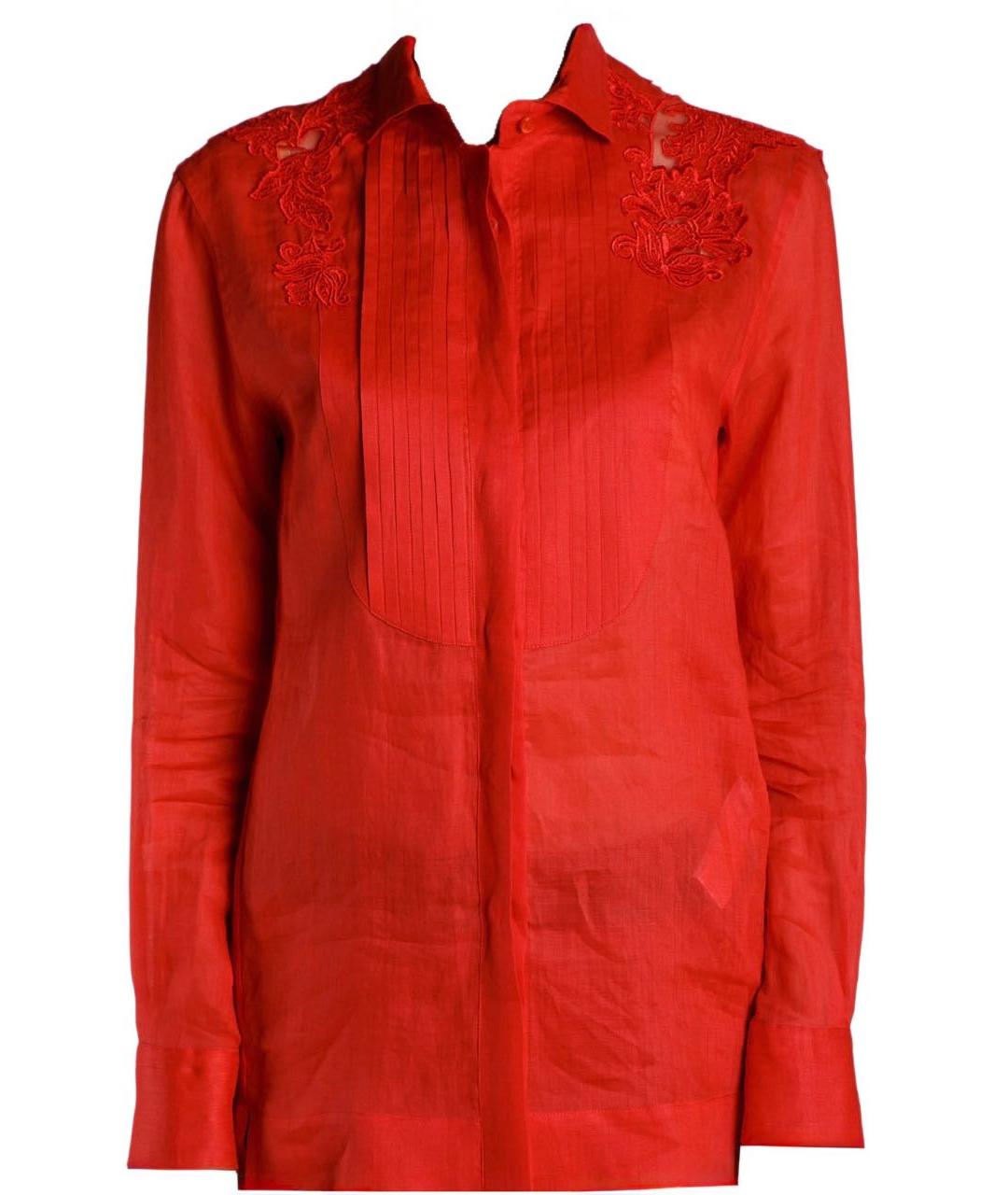 ERMANNO SCERVINO Красная льняная блузы, фото 9