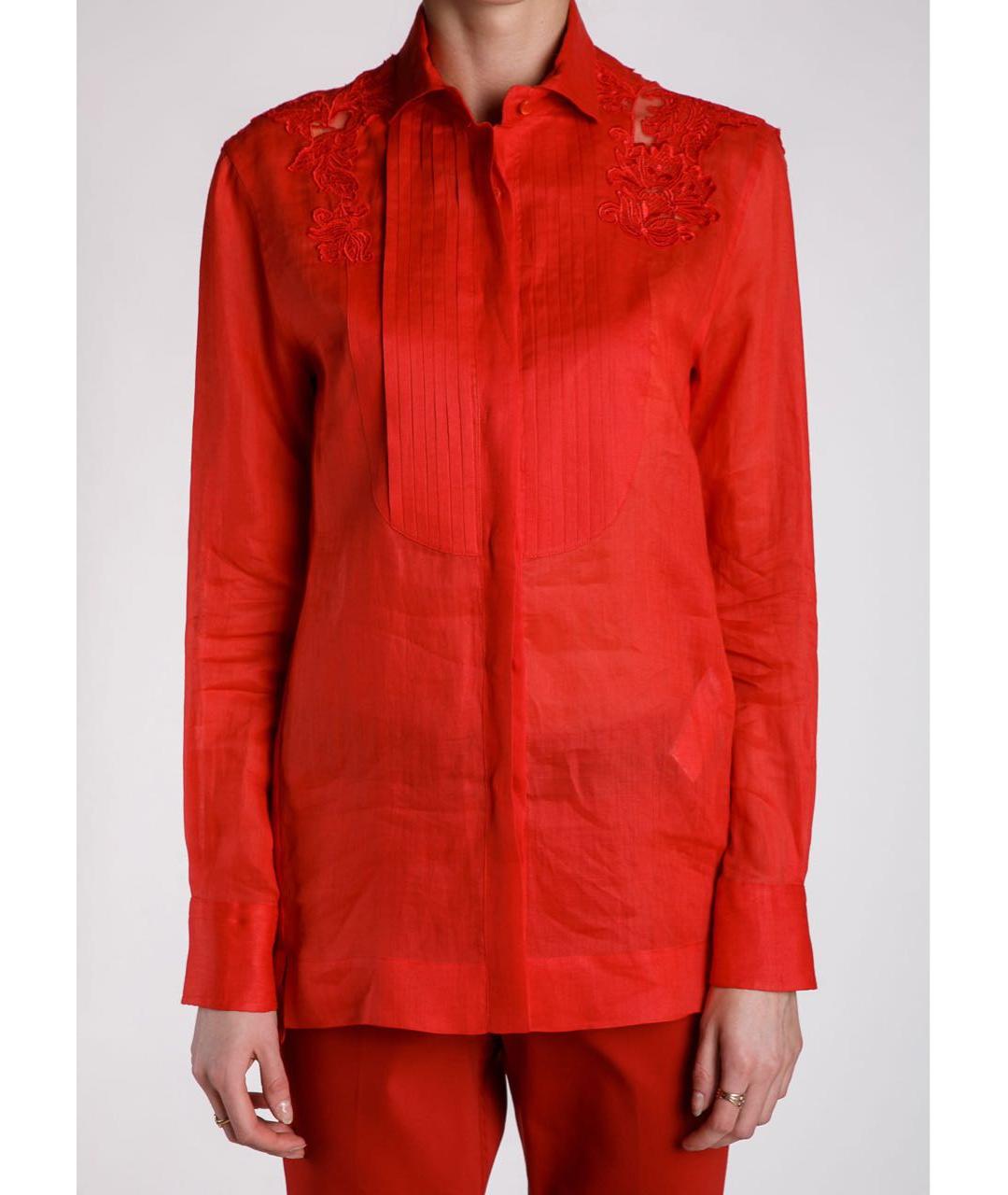 ERMANNO SCERVINO Красная льняная блузы, фото 3