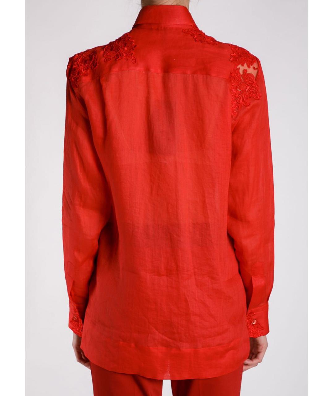 ERMANNO SCERVINO Красная льняная блузы, фото 4