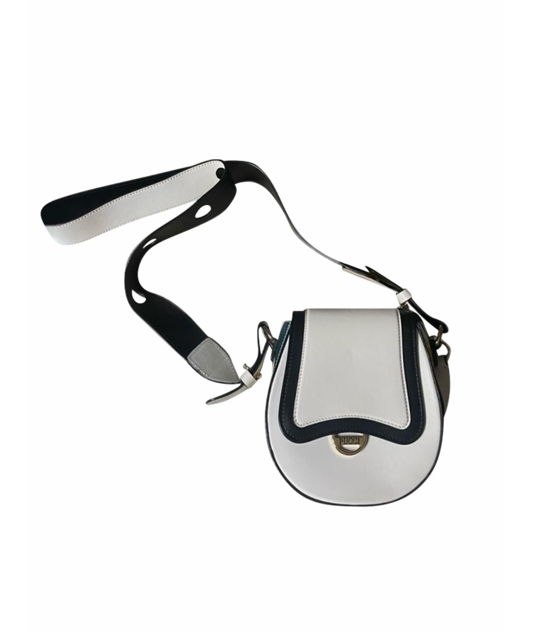 EMILIO PUCCI Белая кожаная сумка через плечо, фото 1
