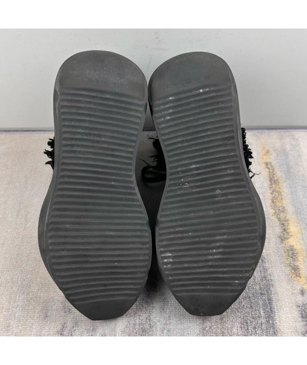 RICK OWENS DRKSHDW Черные текстильные высокие кроссовки / кеды, фото 6