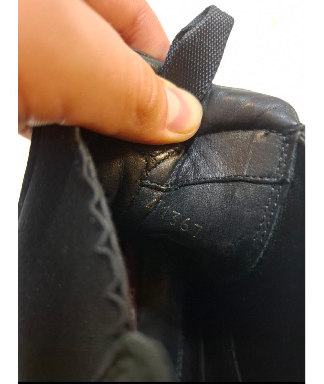 PRADA Черные кожаные высокие ботинки, фото 4