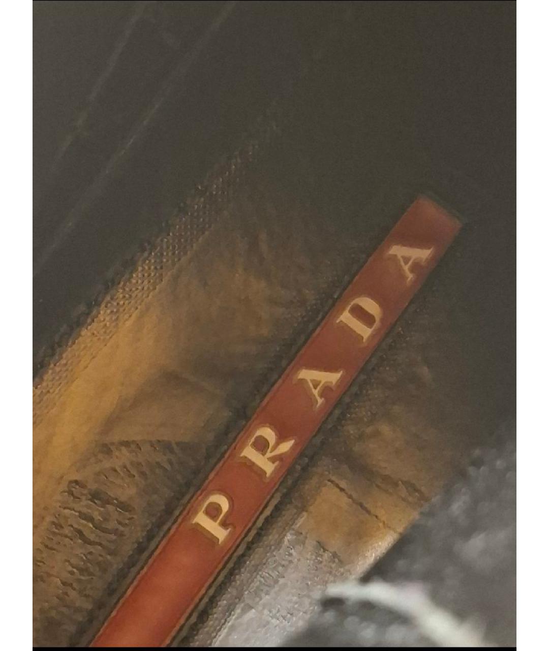 PRADA Черные кожаные высокие ботинки, фото 3