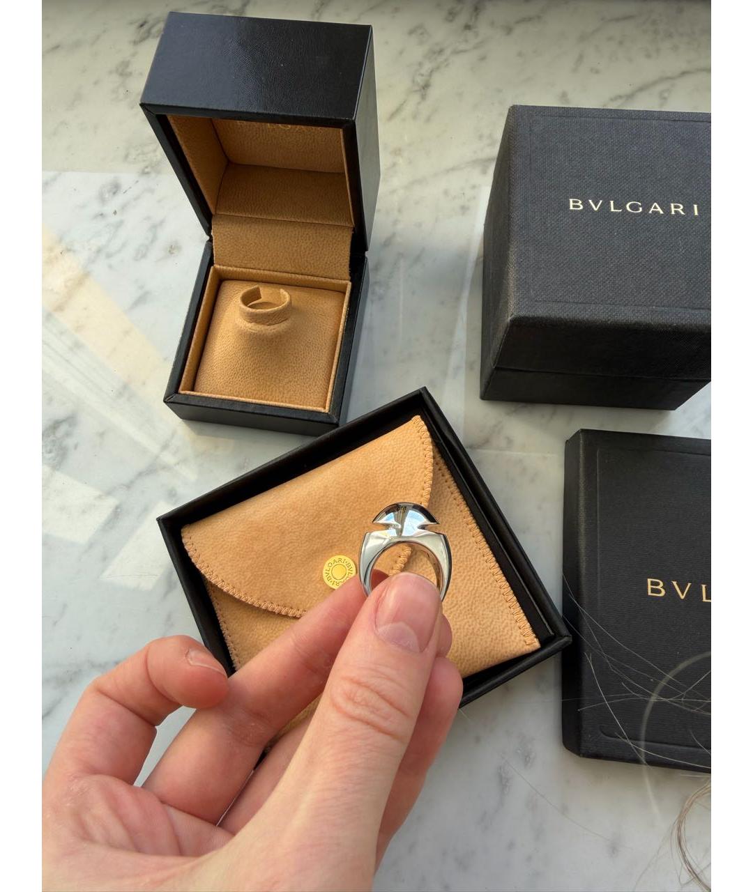 BVLGARI Белое кольцо из белого золота, фото 4