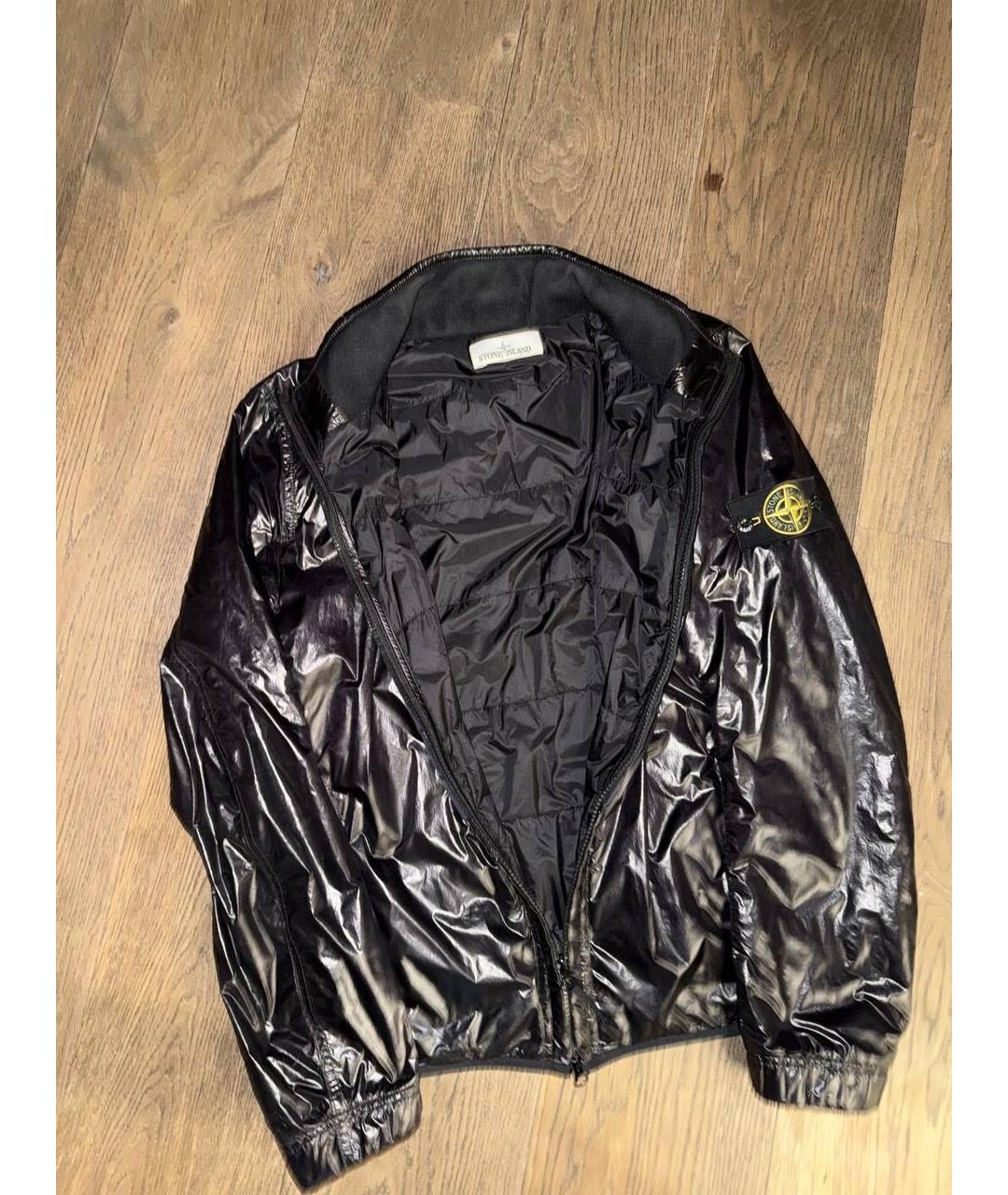 STONE ISLAND Черная хлопковая куртка, фото 2