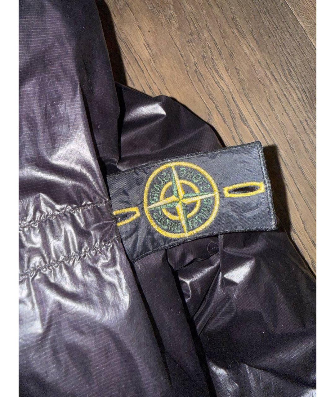 STONE ISLAND Черная хлопковая куртка, фото 5