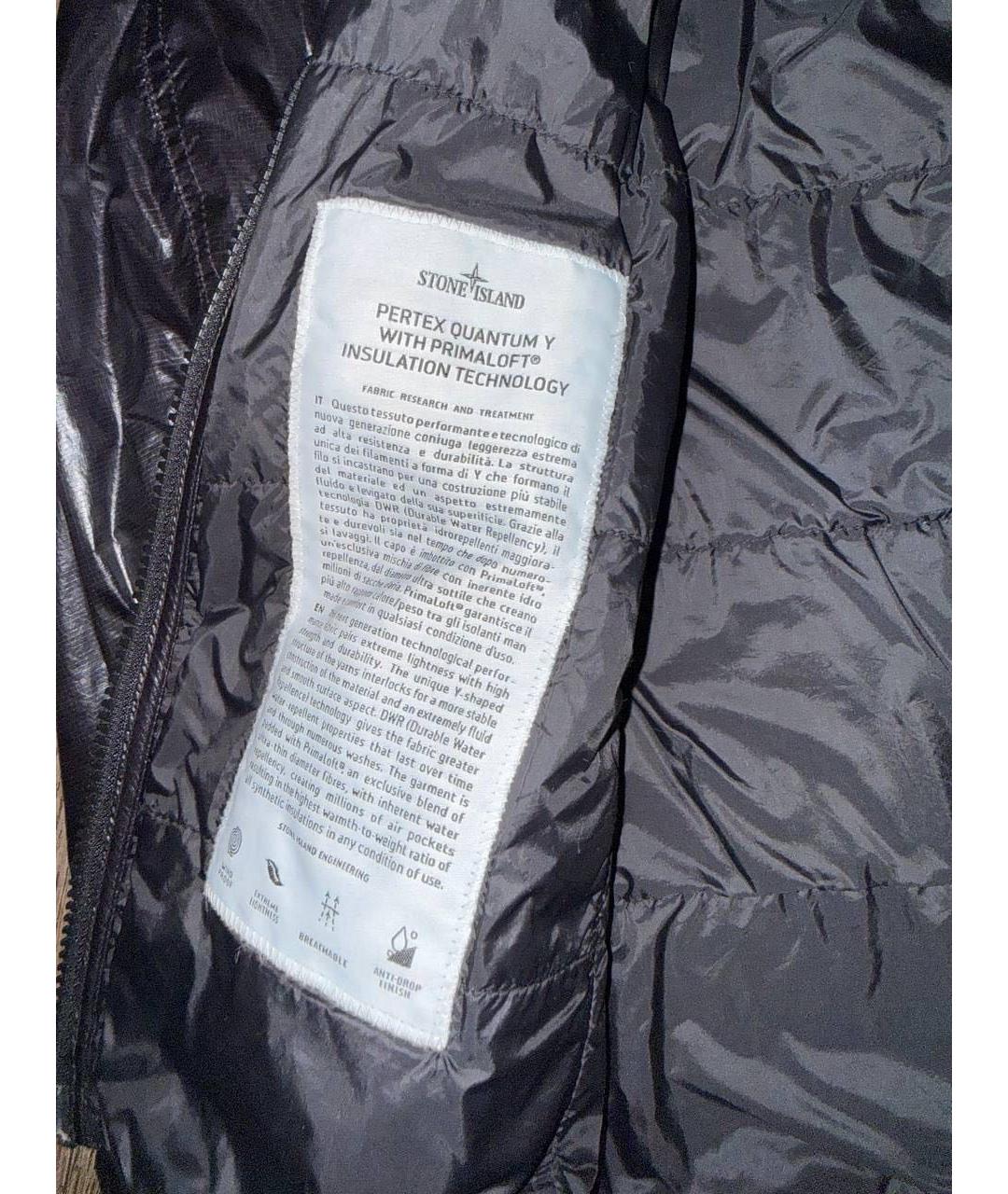 STONE ISLAND Черная хлопковая куртка, фото 6