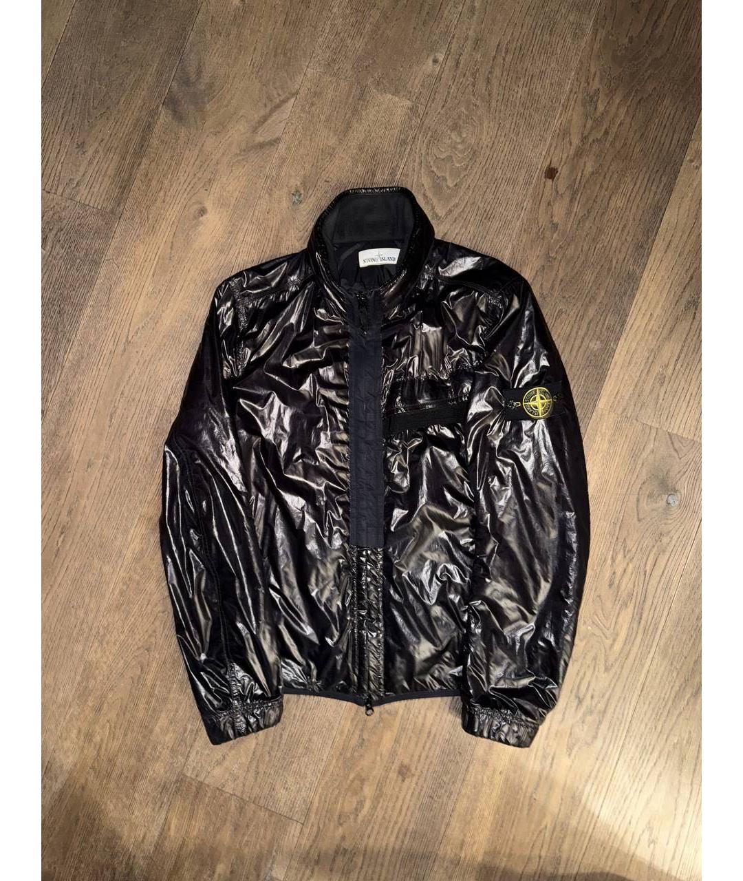 STONE ISLAND Черная хлопковая куртка, фото 7