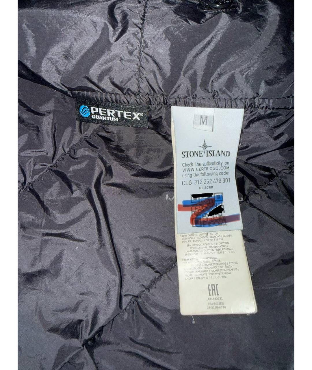 STONE ISLAND Черная хлопковая куртка, фото 4