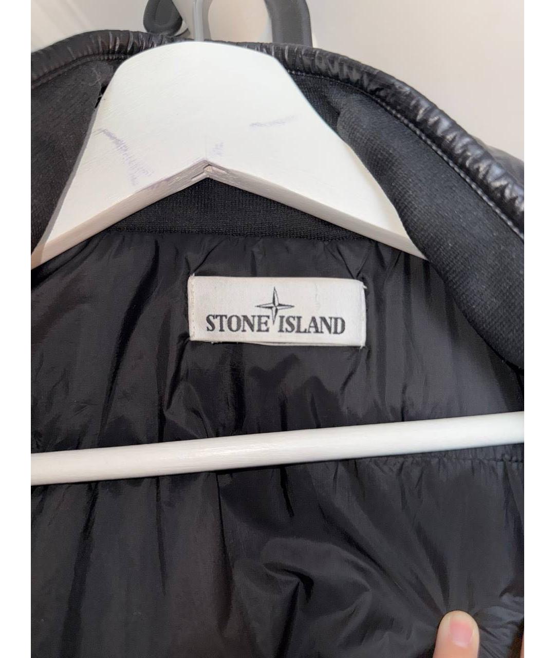 STONE ISLAND Черная хлопковая куртка, фото 3