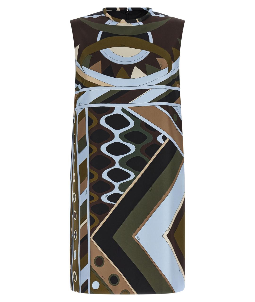 EMILIO PUCCI Мульти шелковое повседневное платье, фото 1