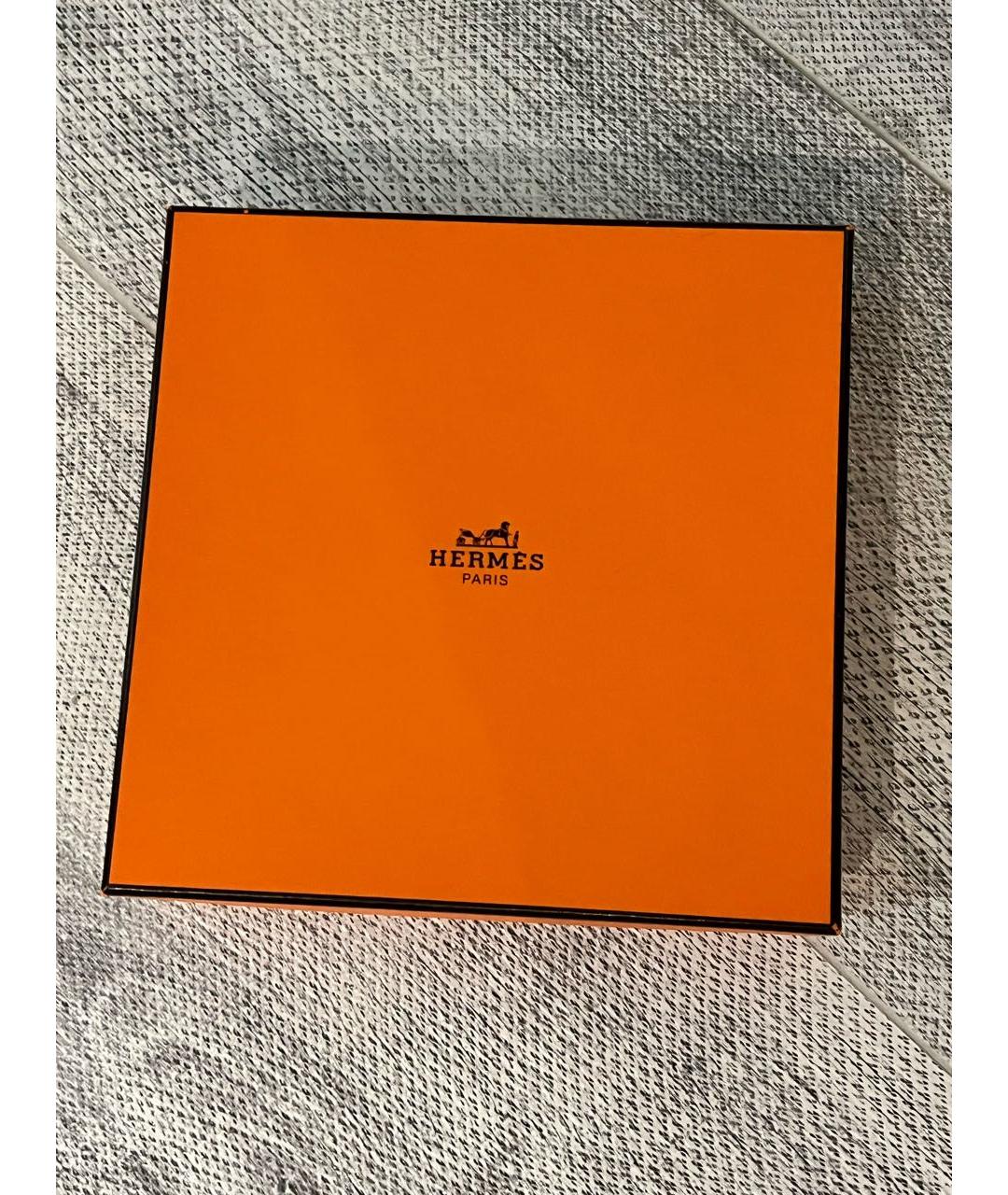 HERMES Красный шелковый платок, фото 6