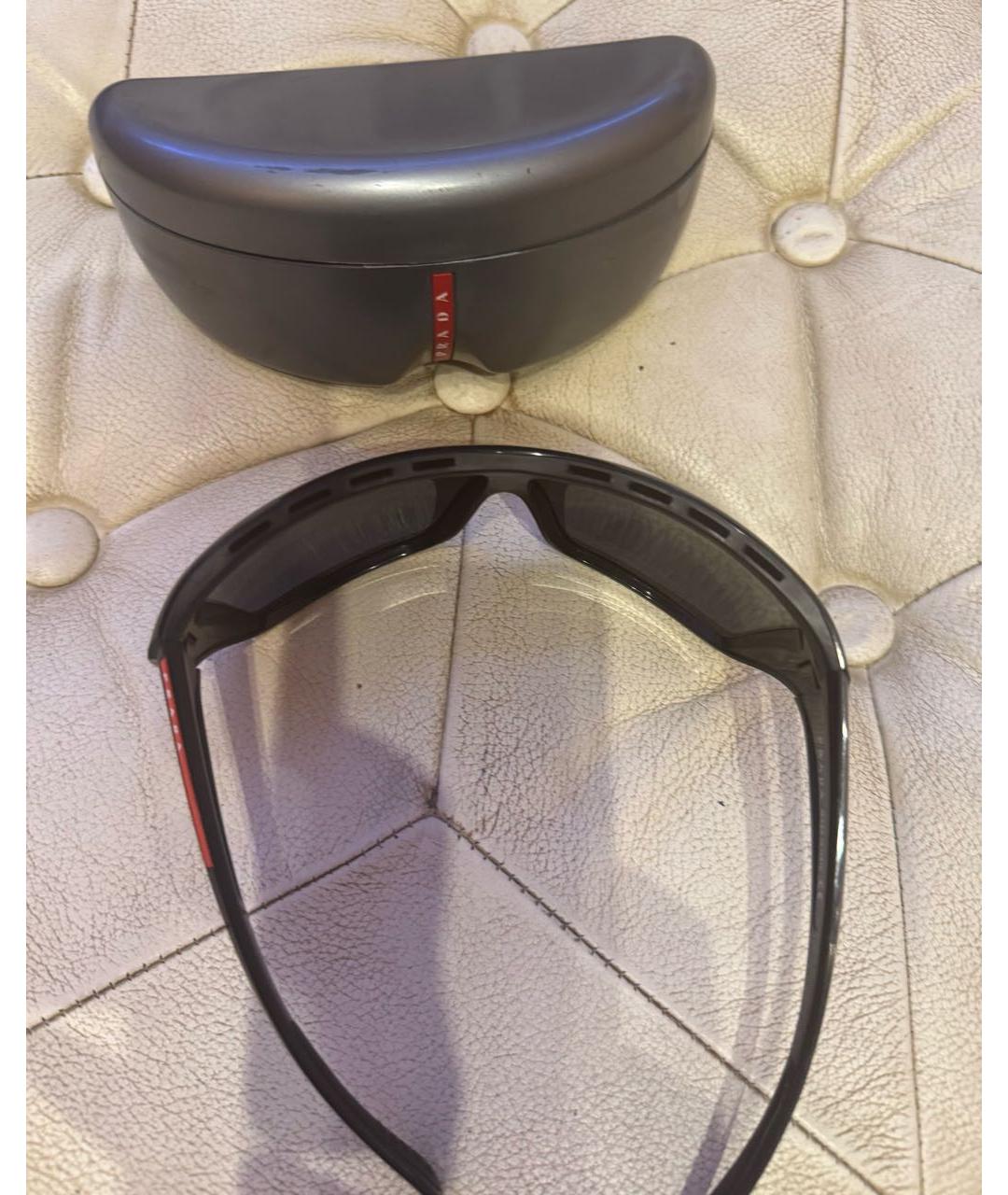 PRADA Черные пластиковые солнцезащитные очки, фото 7