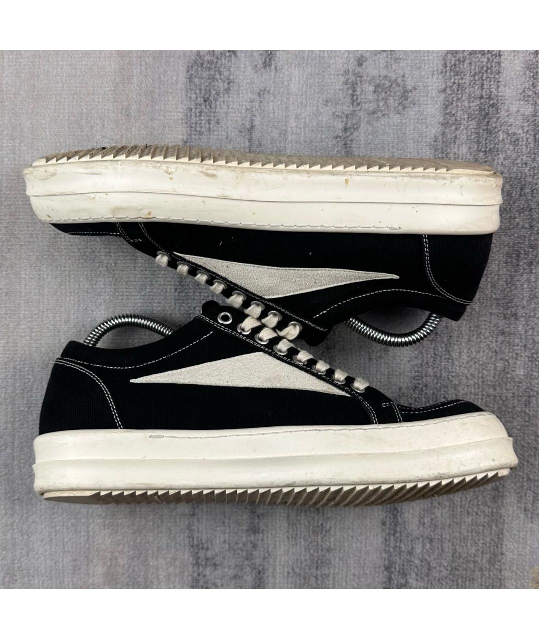 RICK OWENS DRKSHDW Черные замшевые низкие кроссовки / кеды, фото 4