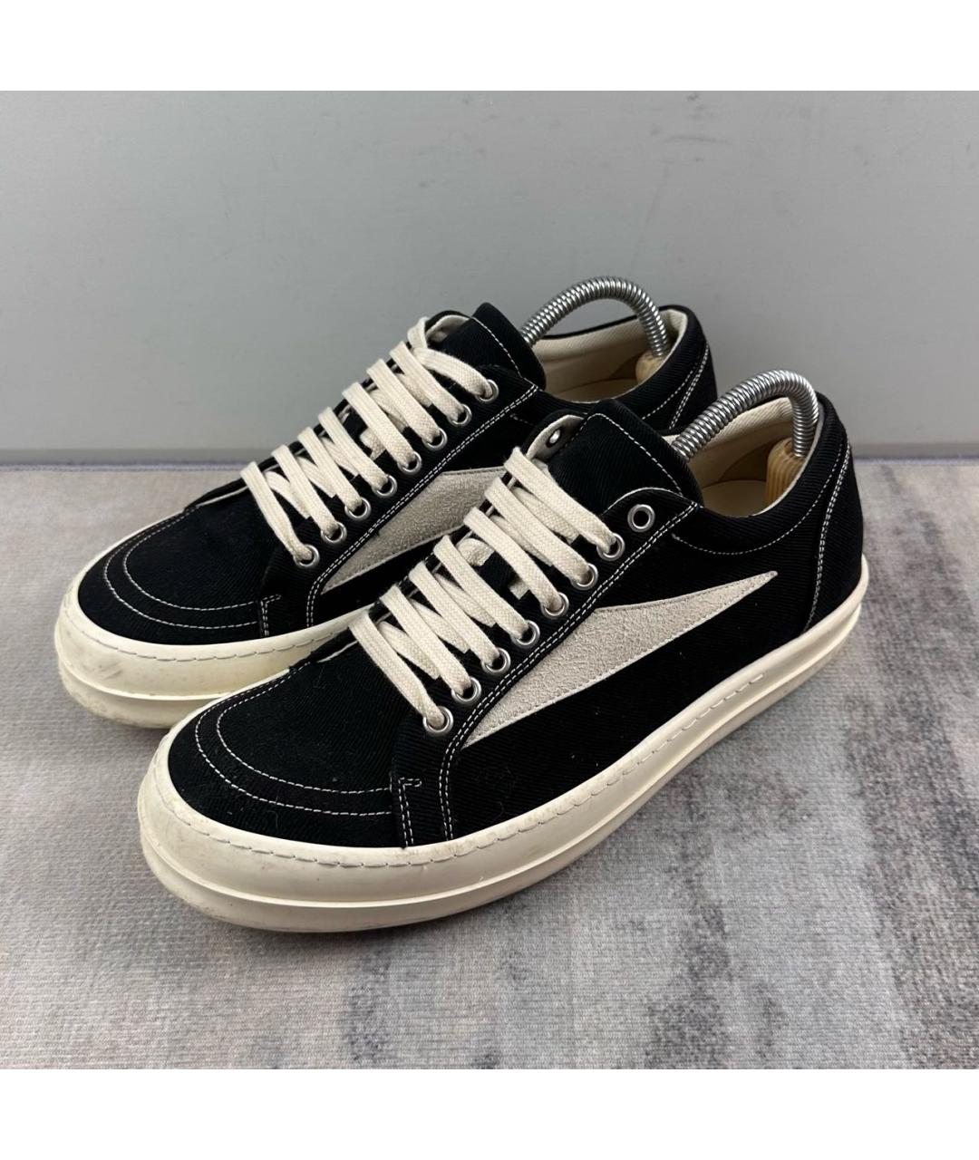 RICK OWENS DRKSHDW Черные замшевые низкие кроссовки / кеды, фото 3