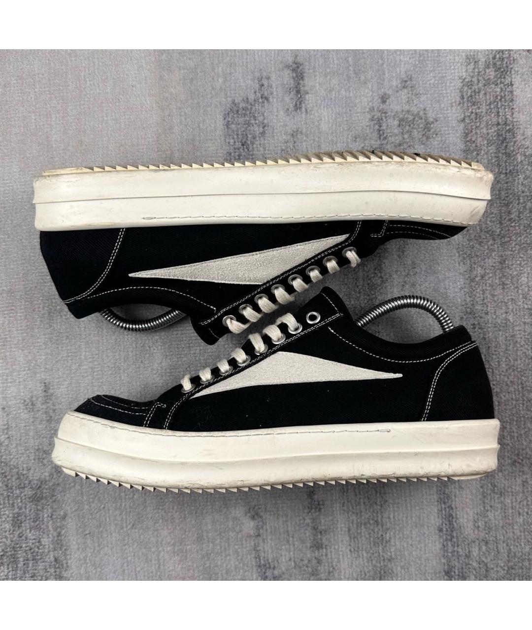 RICK OWENS DRKSHDW Черные замшевые низкие кроссовки / кеды, фото 8