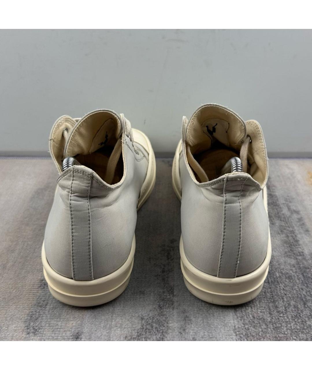 RICK OWENS Серые неопреновые низкие кроссовки / кеды, фото 5
