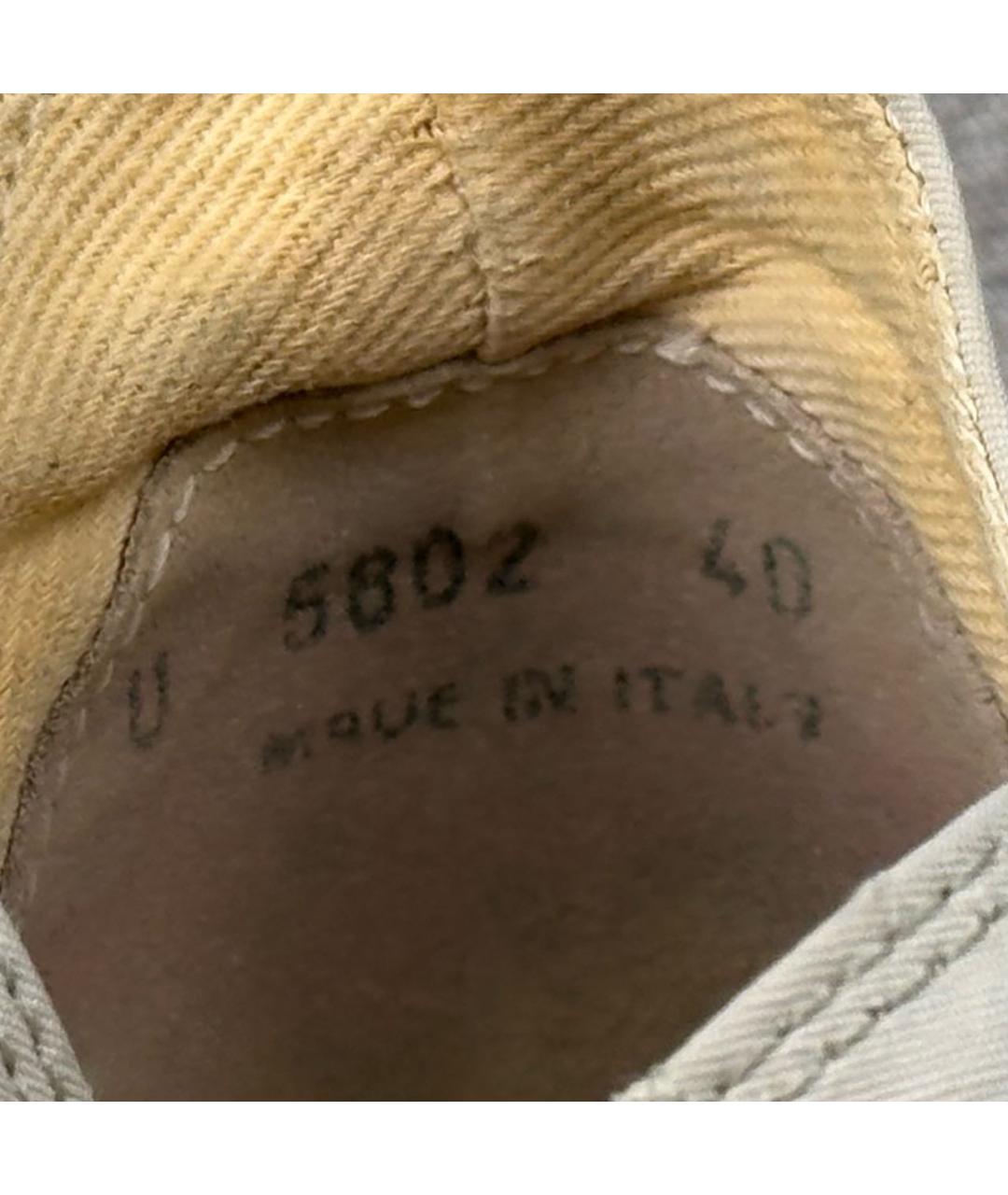 RICK OWENS Серые неопреновые низкие кроссовки / кеды, фото 8