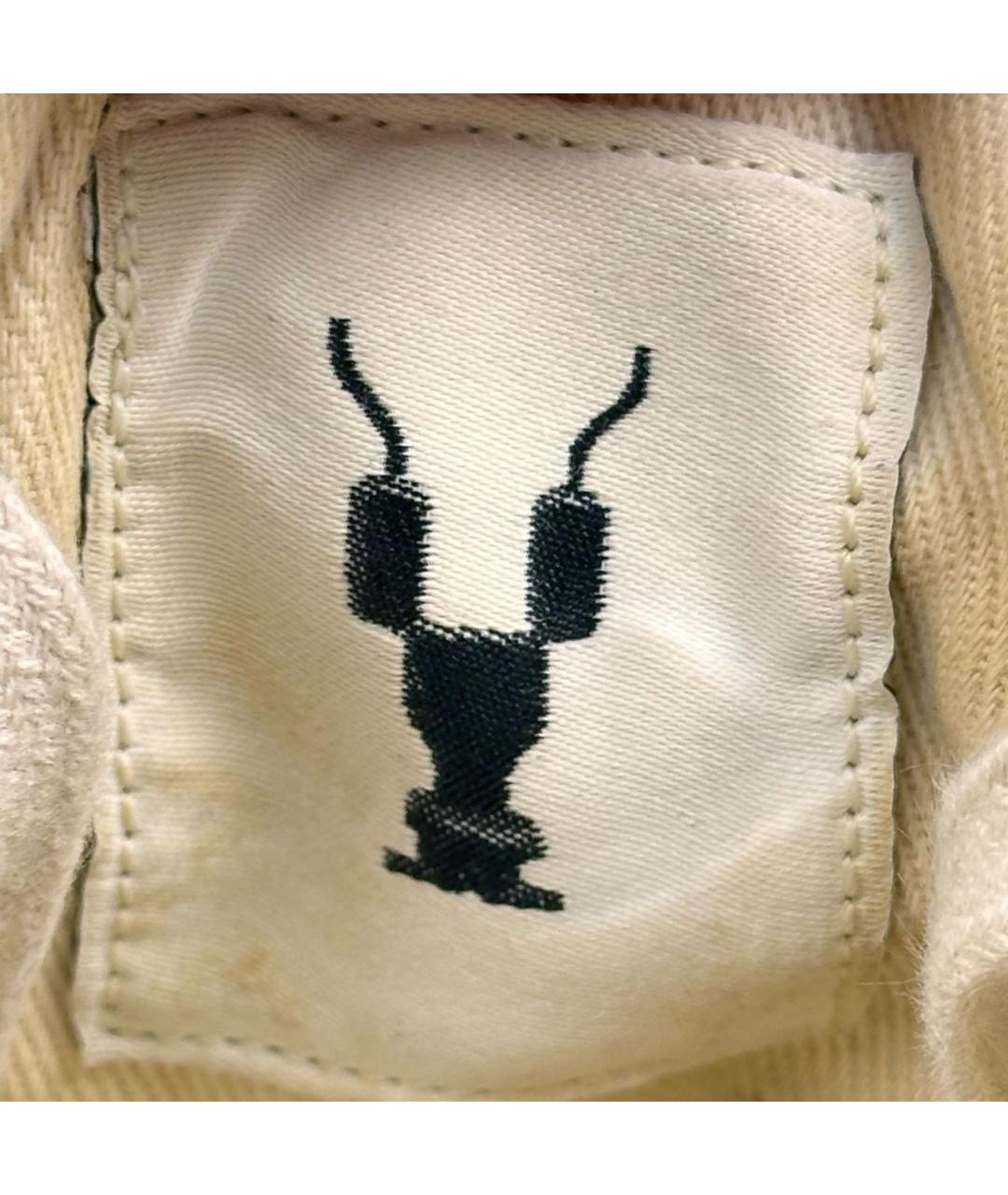 RICK OWENS Серые неопреновые низкие кроссовки / кеды, фото 7