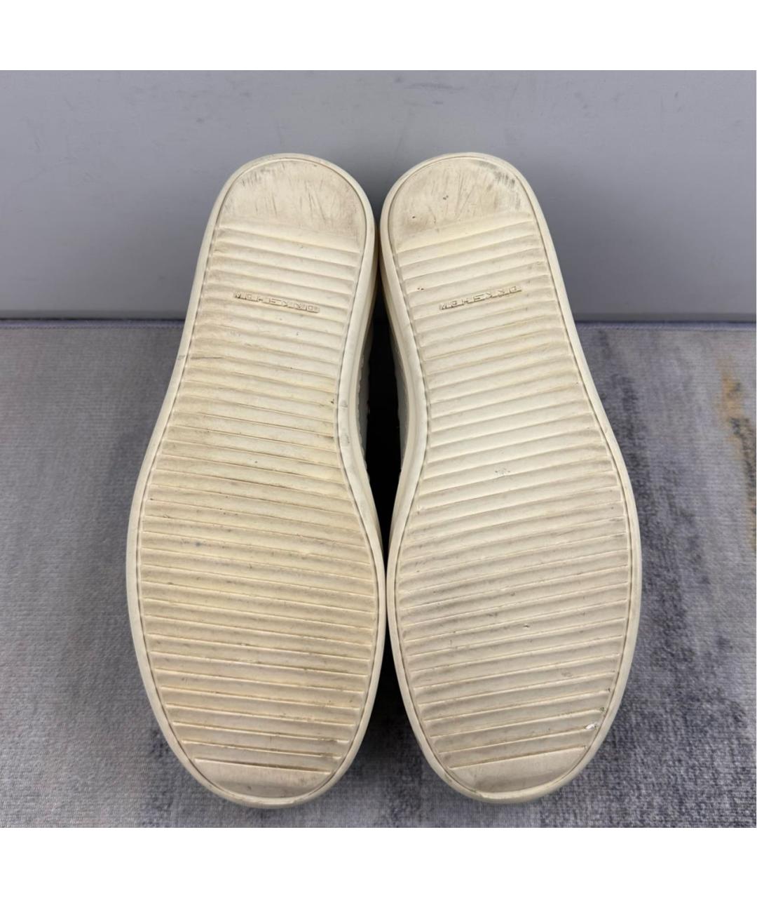 RICK OWENS Серые неопреновые низкие кроссовки / кеды, фото 6