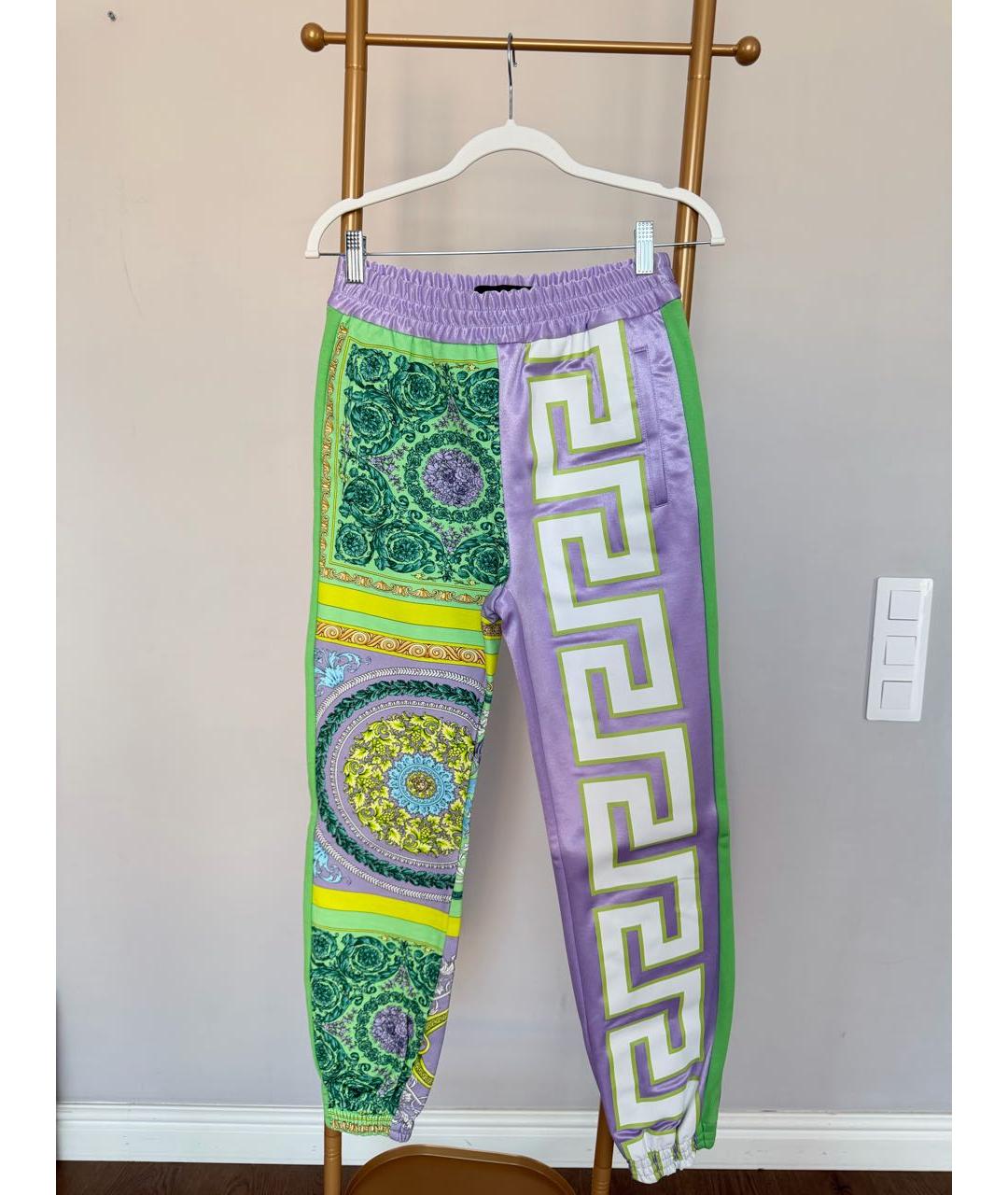 VERSACE Мульти хлопковые спортивные брюки и шорты, фото 6