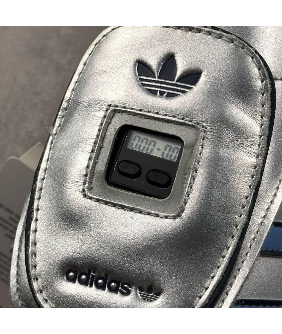 ADIDAS Серебряные кожаные низкие кроссовки / кеды, фото 7