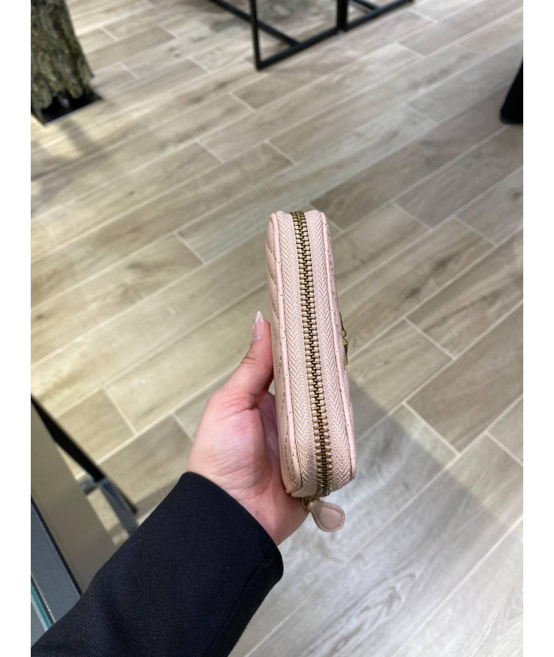 PINKO Розовый кожаный кошелек, фото 5