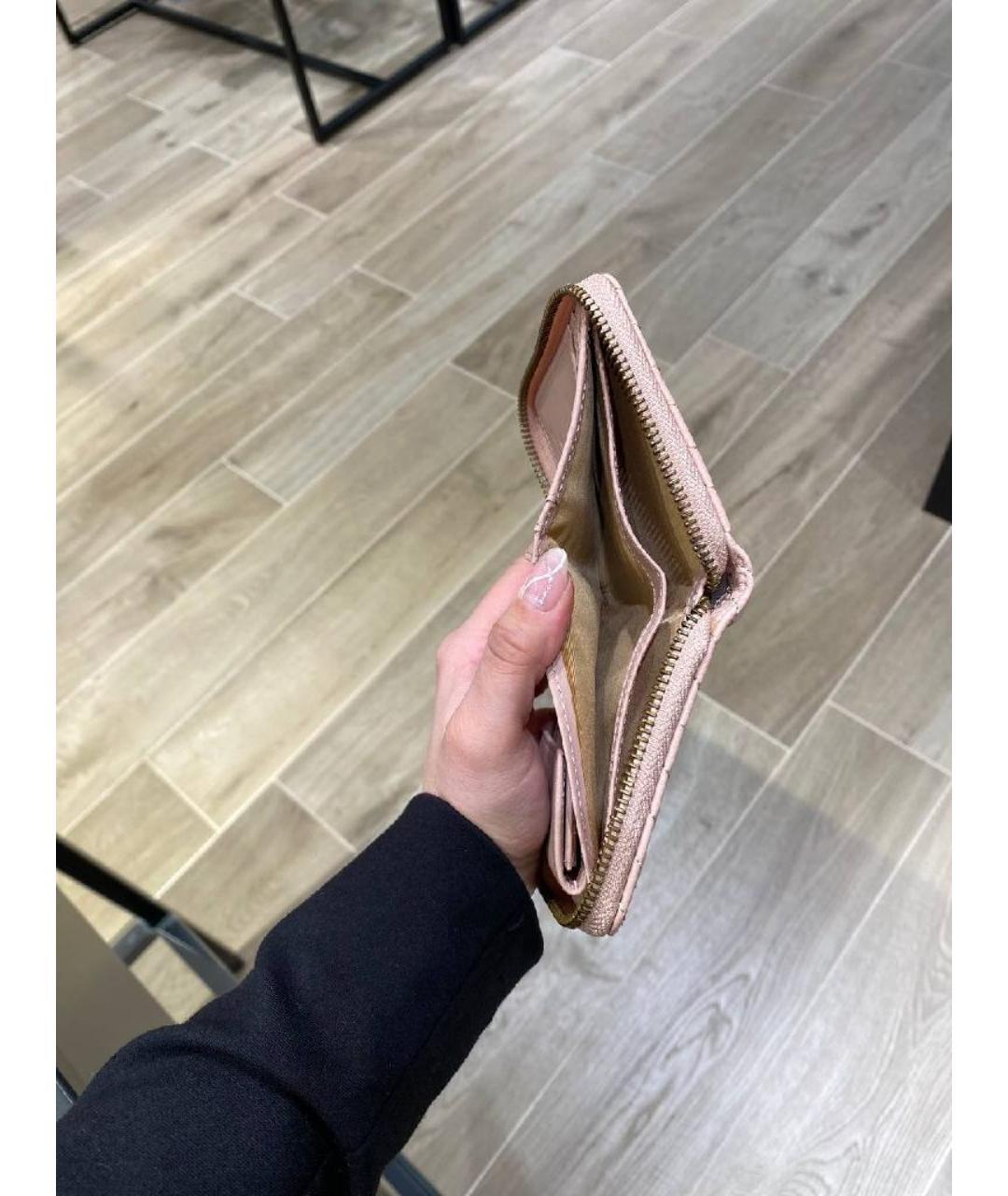 PINKO Розовый кожаный кошелек, фото 8