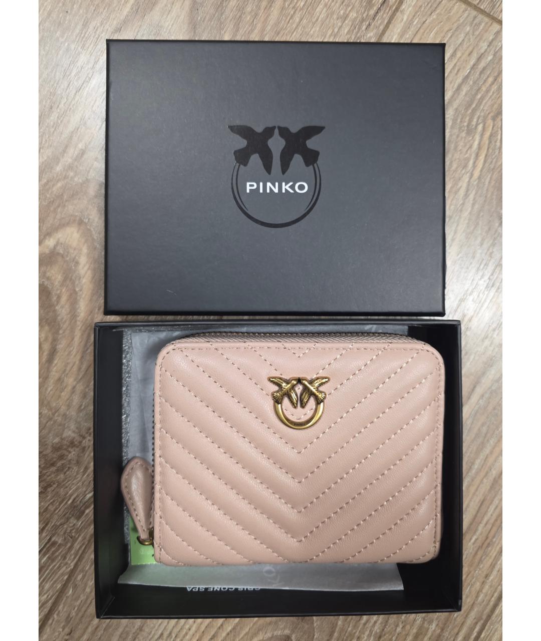 PINKO Розовый кожаный кошелек, фото 2