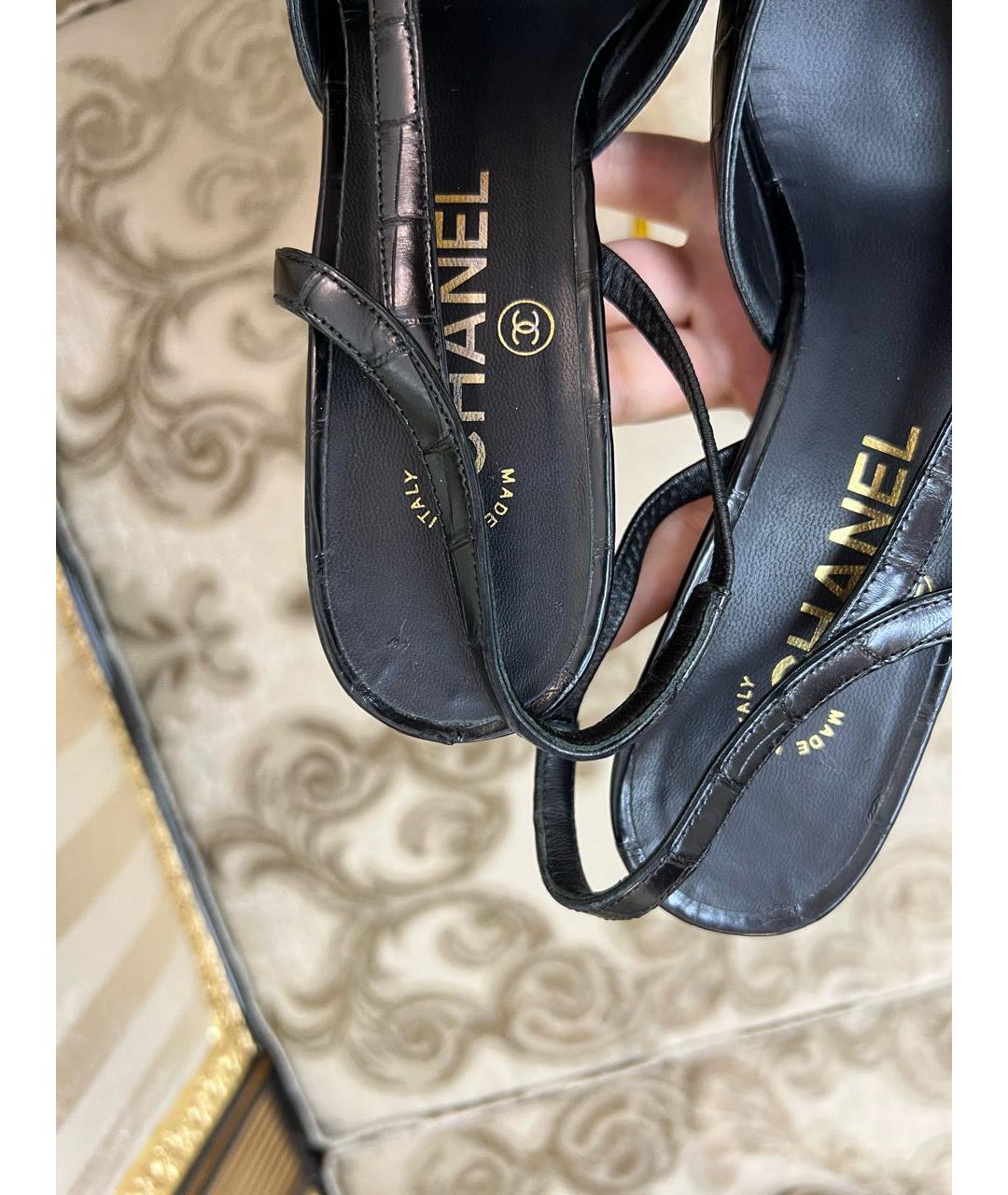 CHANEL Коричневые туфли из экзотической кожи, фото 5