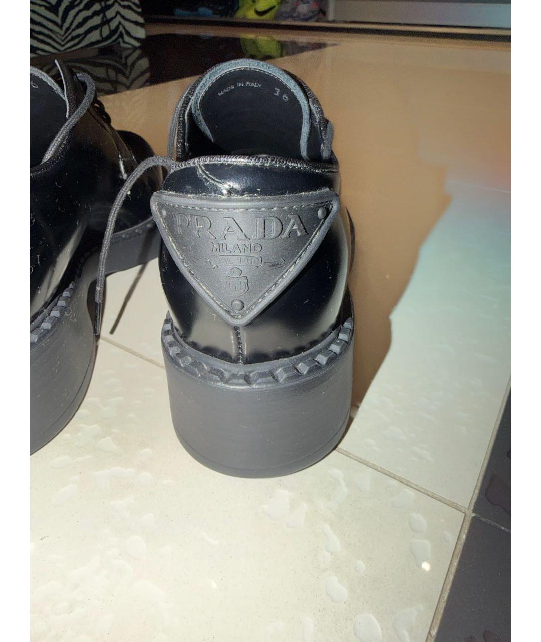 PRADA Черные кожаные лоферы, фото 5