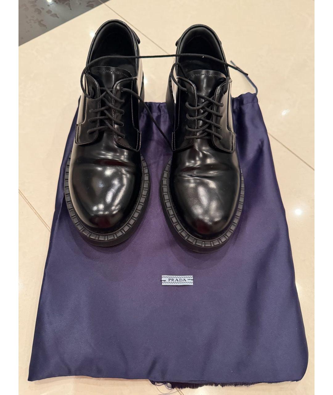 PRADA Черные кожаные лоферы, фото 3