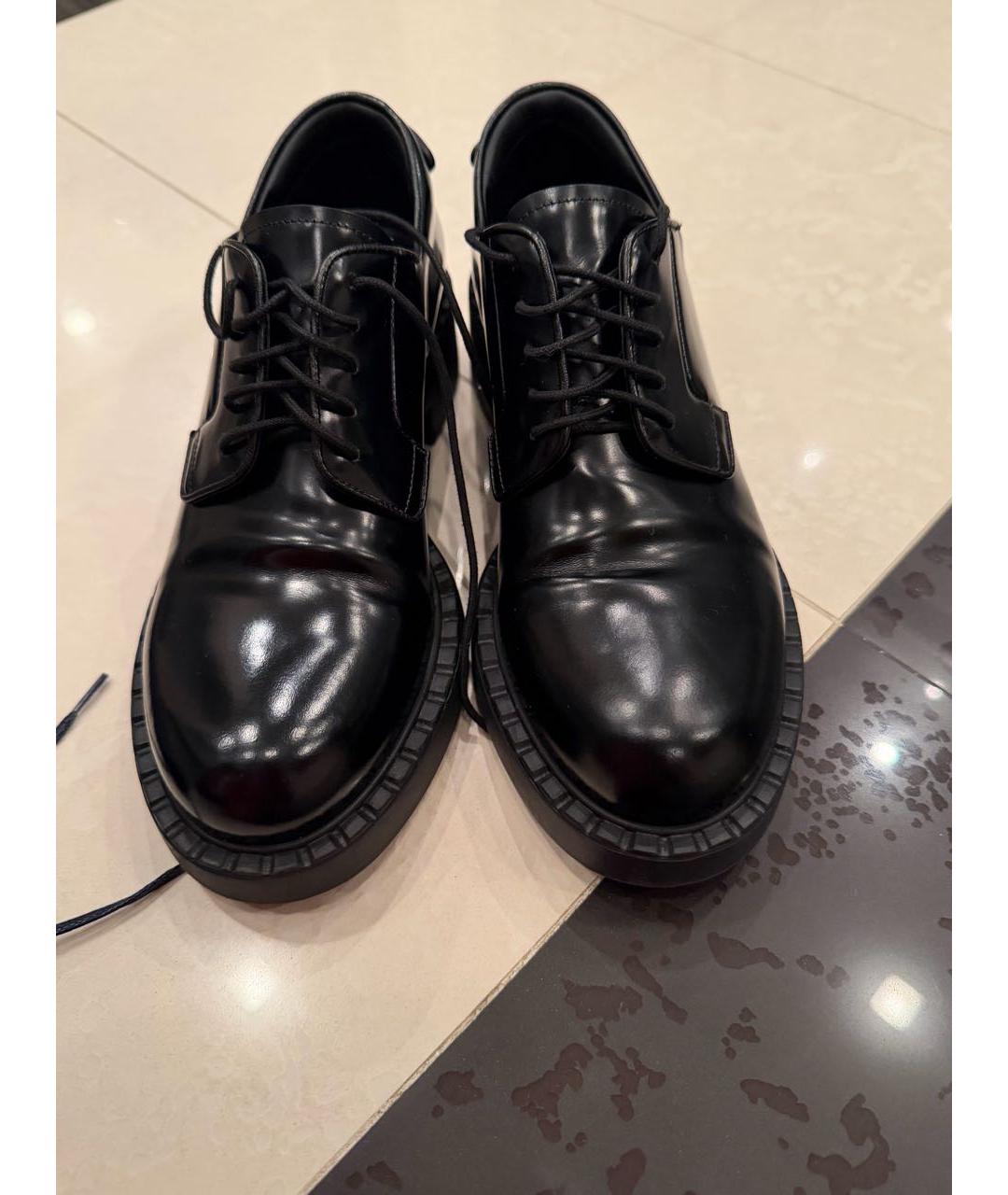 PRADA Черные кожаные лоферы, фото 2