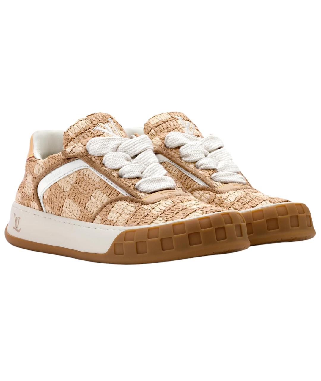 LOUIS VUITTON Коричневые низкие кроссовки / кеды, фото 3
