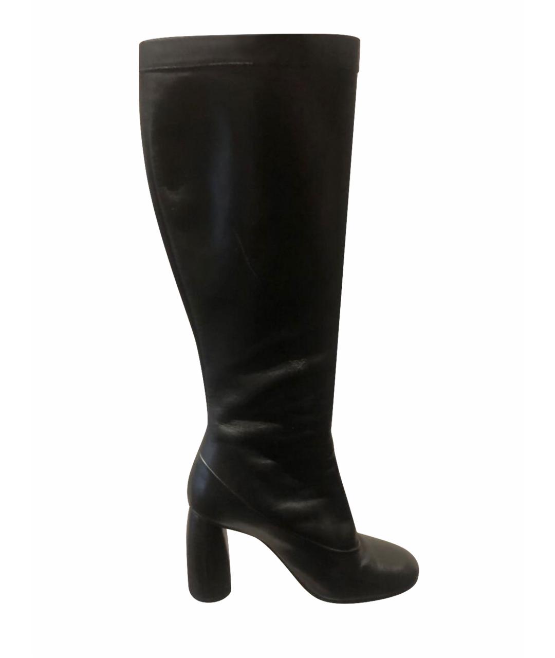 MARC JACOBS Черные кожаные сапоги, фото 1